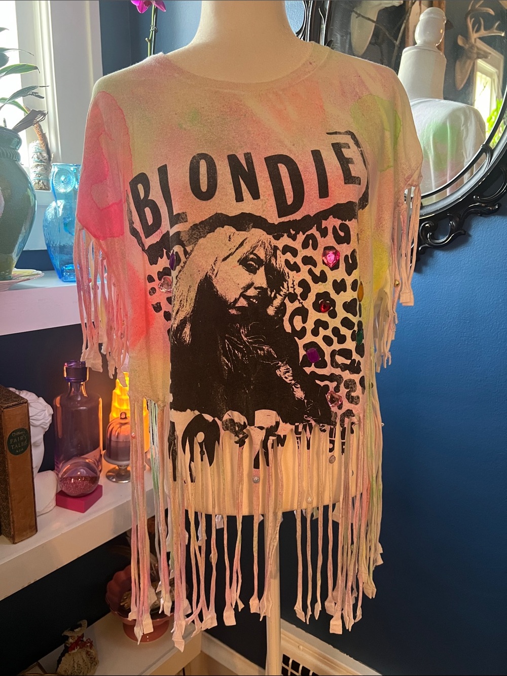 Blondie Graphic Fringe Short Sleeve Tee - Pastel Tie-Dye